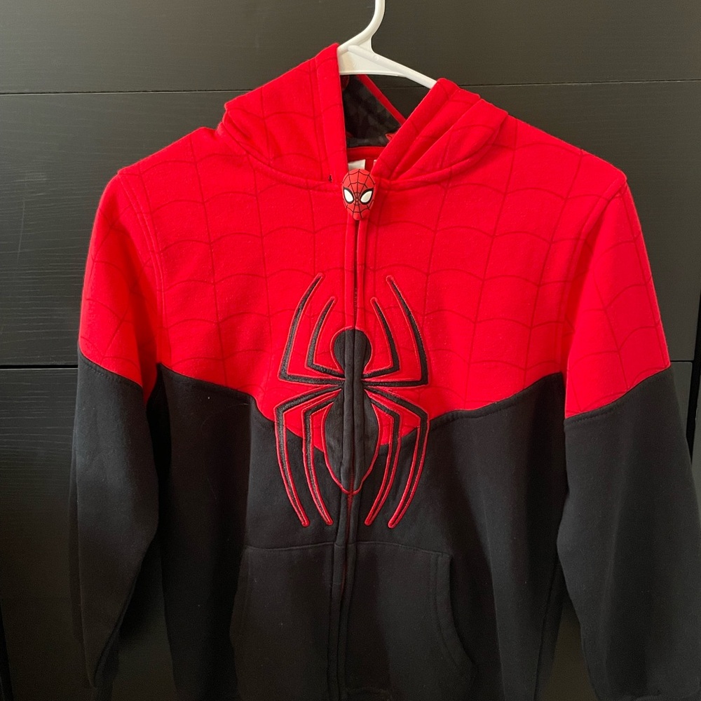 Marvel Red Hoodie with Spider-Man Design